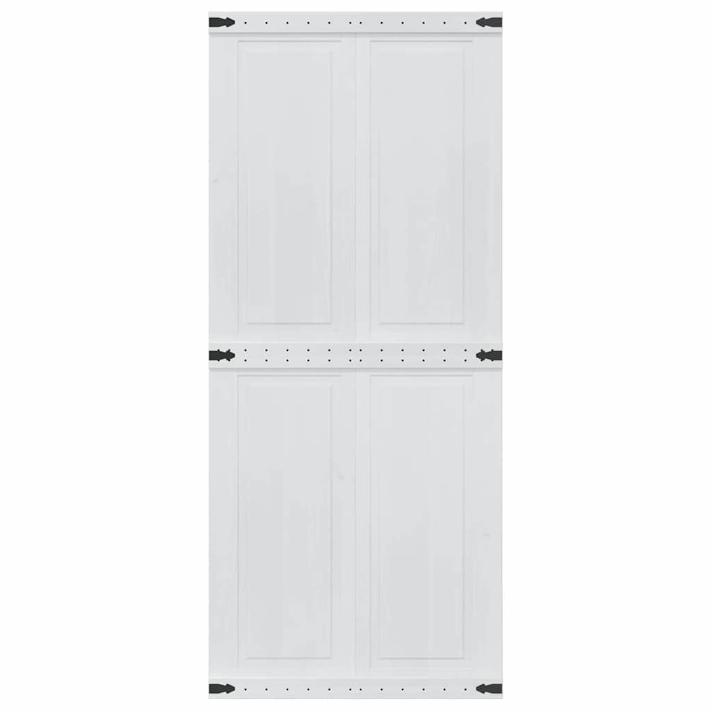 Ladedør CORONA 90 x 210 cm Massivt fyrretræ Hvid