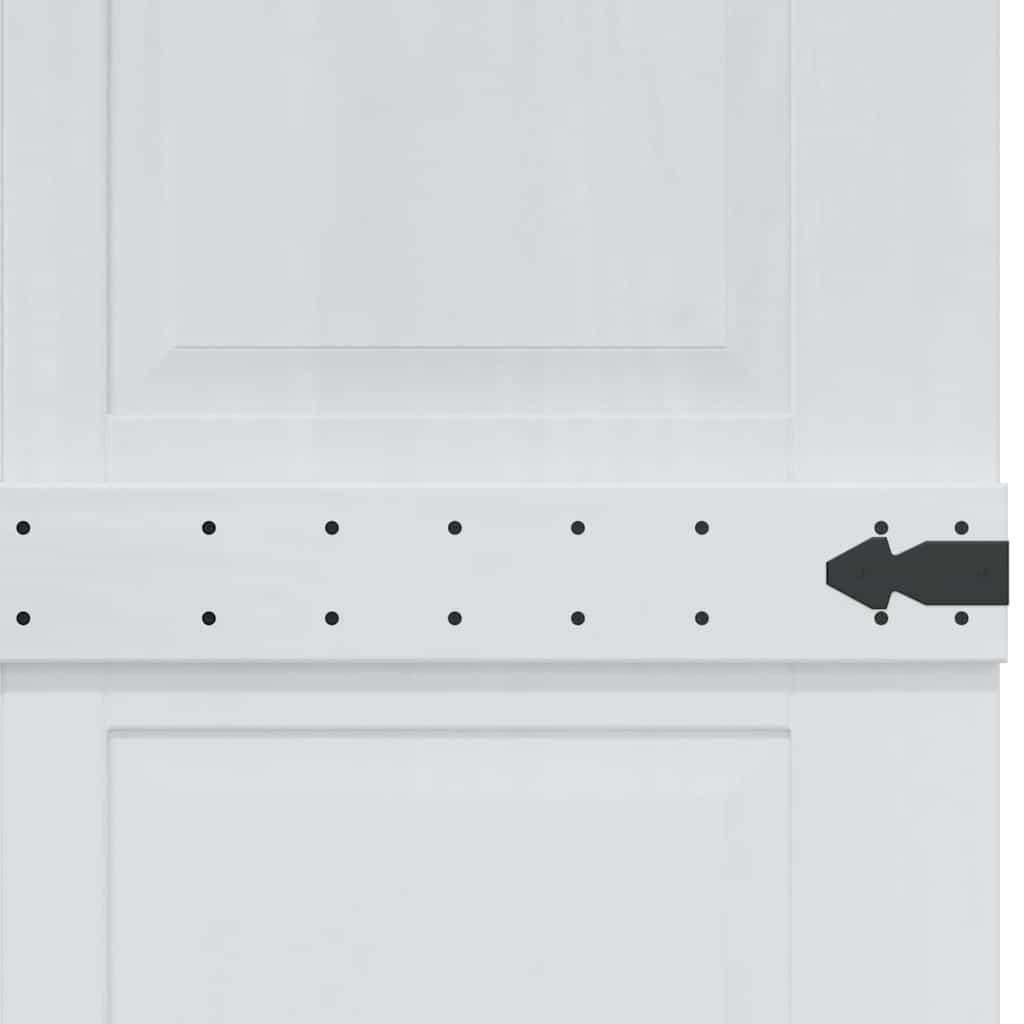 Ladedør CORONA 100 x 210 cm Massivt fyrretræ Hvid