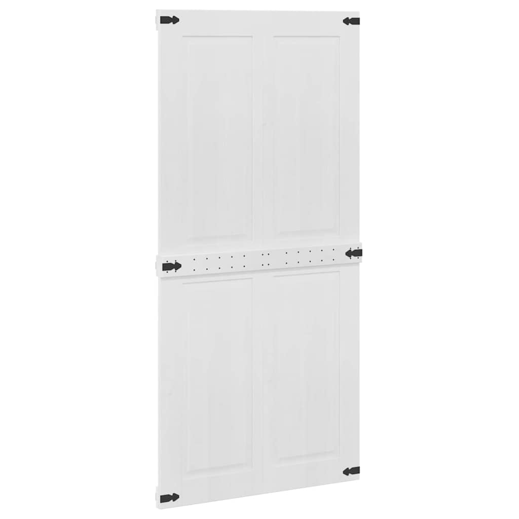Ladedør CORONA 100 x 210 cm Massivt fyrretræ Hvid