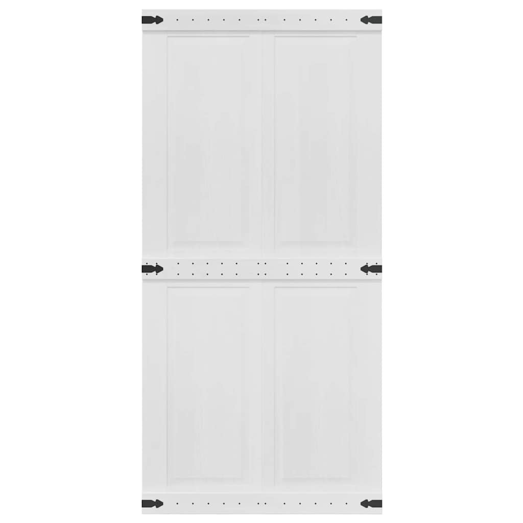 Ladedør CORONA 100 x 210 cm Massivt fyrretræ Hvid