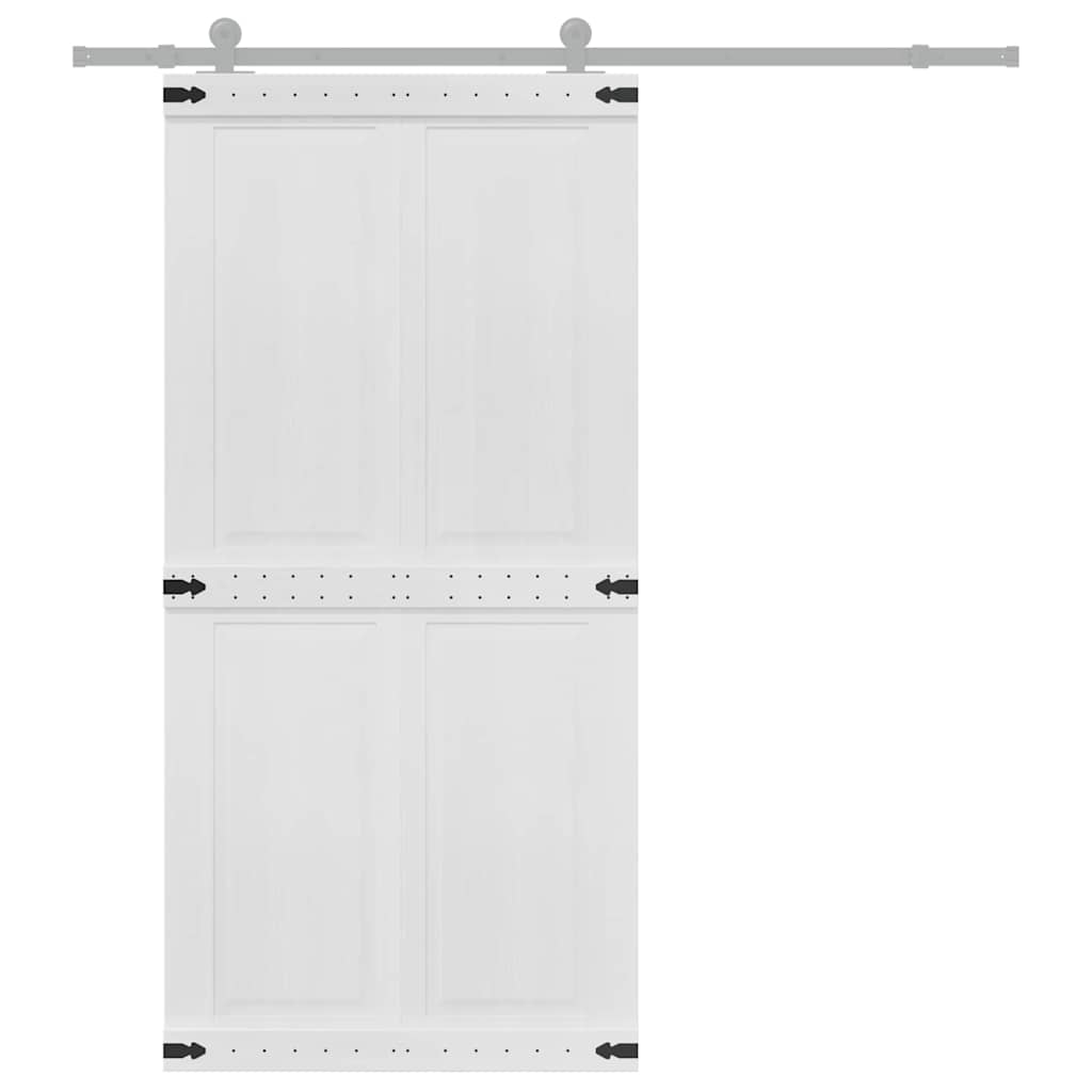 Ladedør CORONA 100 x 210 cm Massivt fyrretræ Hvid
