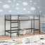 Børns Loft Seng Ramme Sort 90 x 190 cm Stål