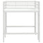 Børns Loft Seng Ramme Ensfarvet Hvid 107 x 203 cm Stål