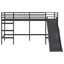 Kids'loftseng med rutsjebane Sort og Anthracit 80 x 200 cm