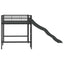 Kids'loftseng med rutsjebane Sort og Anthracit 90 x 200 cm