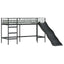 Kids'loftseng med rutsjebane Sort og Anthracit 100 x 190 cm