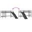 Kids'loftseng med rutsjebane Sort og Anthracit 100 x 190 cm