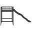 Kids'loftseng med rutsjebane Sort og Anthracit 100 x 190 cm