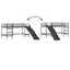 Kids'loftseng med rutsjebane Sort og Anthracit 100 x 200 cm