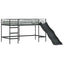 Kids'loftseng med rutsjebane Sort og Anthracit 107 x 203 cm