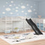 Kids'loftseng med rutsjebane Hvid og Antracit 90 x 190 cm