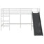 Kids'loftseng med rutsjebane Hvid og Antracit 100 x 200 cm