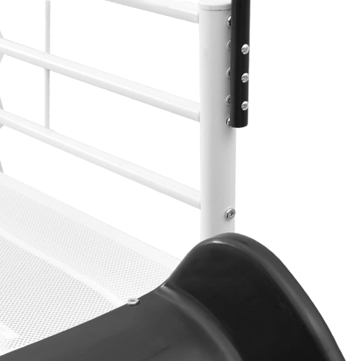 Kids'loftseng med rutsjebane Hvid og Antracit 107 x 203 cm