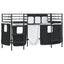 Kids'loftseng med gardiner Sort 75 x 190 cm