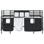 Kids'loftseng med gardiner Ensfarvet Sort 80 x 200 cm