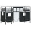 Kids'loftseng med gardiner Sort 90 x 190 cm