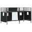 Kids'loftseng med gardiner Ensfarvet Sort 90 x 200 cm
