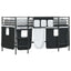 Kids'loftseng med gardiner Ensfarvet Sort 100 x 200 cm