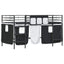 Kids'loftseng med gardiner Ensfarvet Sort 107 x 203 cm