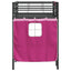 Kids'loftseng med gardiner Sort og Lyserød 90 x 190 cm