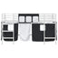 Kids'loftseng med gardiner Ensfarvet Hvid og sort 80 x 200 cm