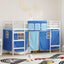 Kids'loftseng med gardiner Hvid og Blå 100 x 190 cm