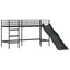 Børns Loft Seng Ramme Ensfarvet Sort 90 x 190 cm Metal