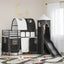 Børns Loft Seng Ramme Ensfarvet Sort 100 x 190 cm Metal