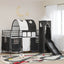 Børns Loft Seng Ramme Ensfarvet Sort 100 x 200 cm Metal