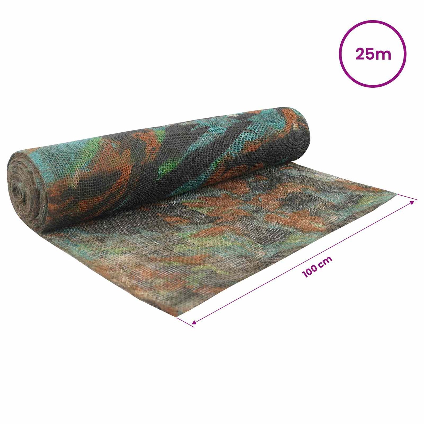 Jute Rulle 100 x 2500 cm Camouflage