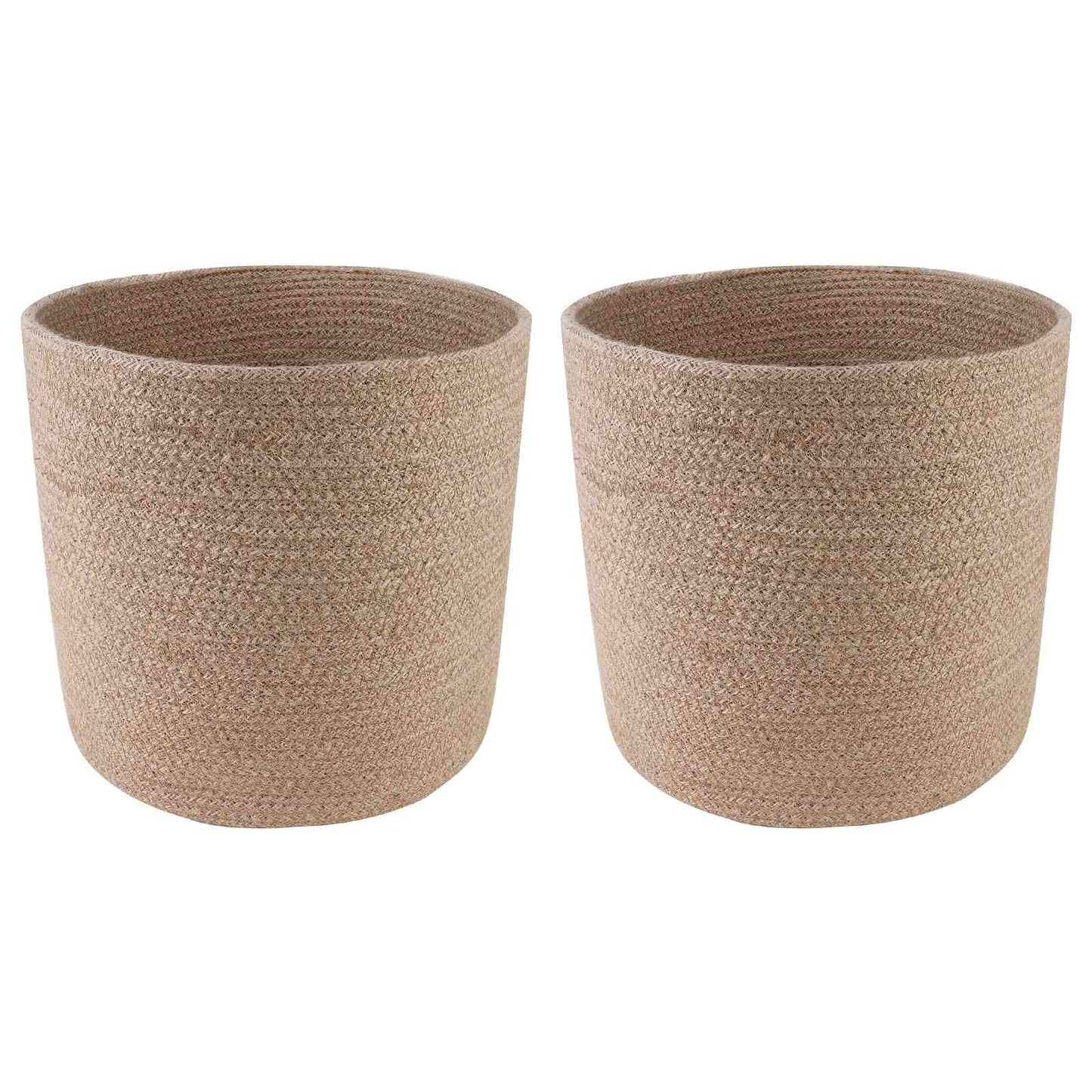 Plantepotte Sæt 2 stk. Naturfarvet Ø 28 x 28 cm 100% Tossa Jute
