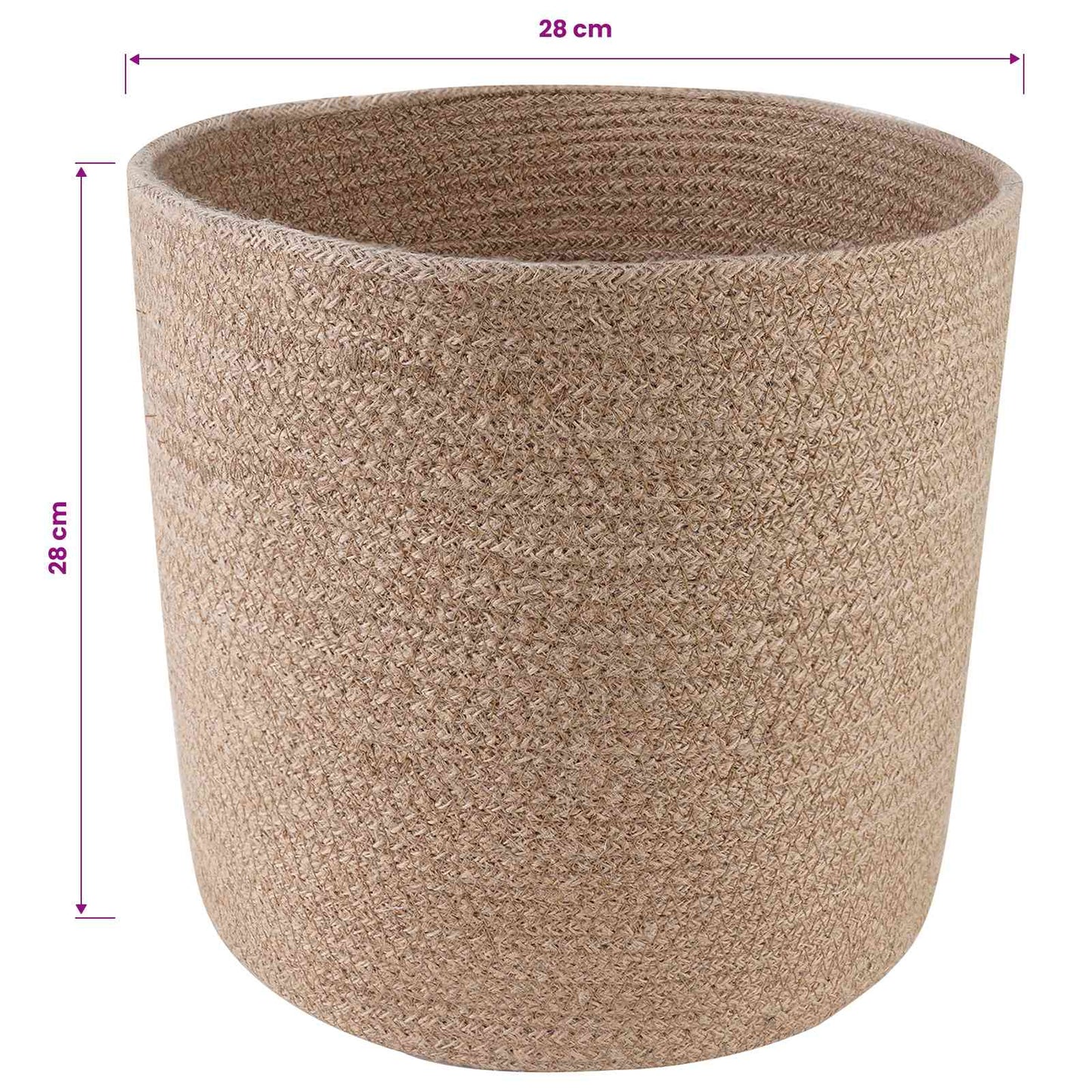 Plantepotte Sæt 2 stk. Naturfarvet Ø 28 x 28 cm 100% Tossa Jute