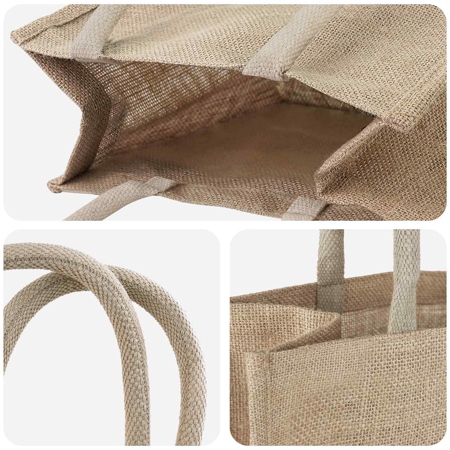 Jute tasker 5 Naturfarvet 26 x 22 x 14 cm 100% Tossa Jute