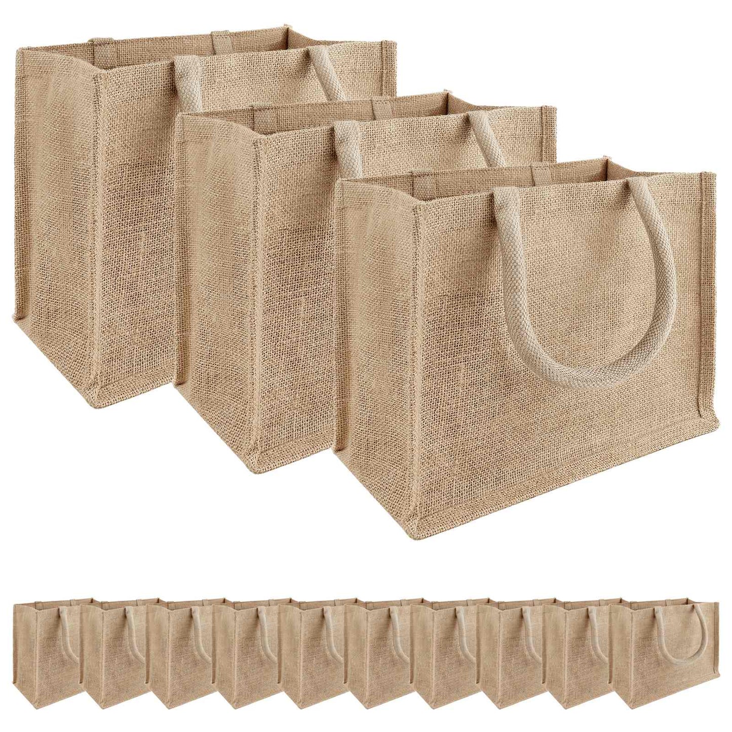 Jute tasker 50 Naturfarvet 26 x 22 x 14 cm 100% Tossa Jute