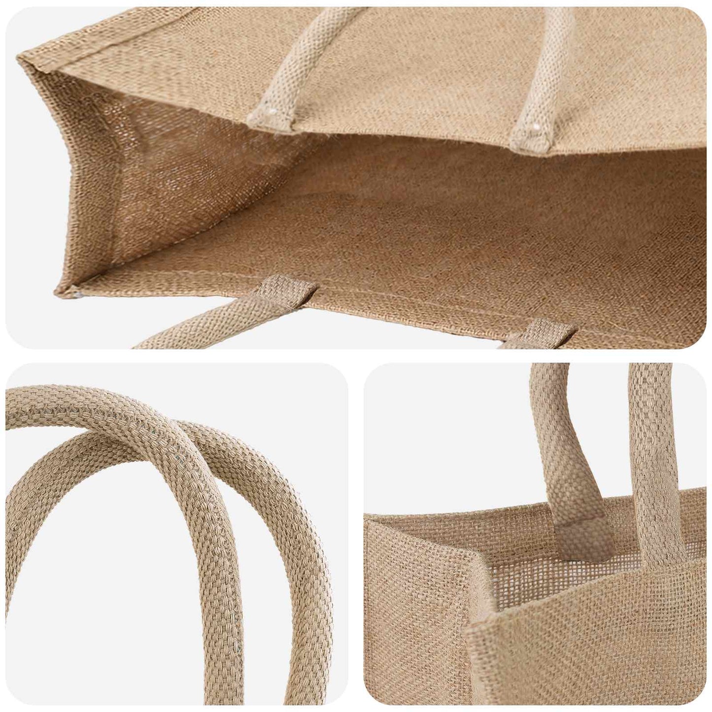 Jute tasker 5 Naturfarvet 42 x 33 x 19 cm 100% Tossa Jute
