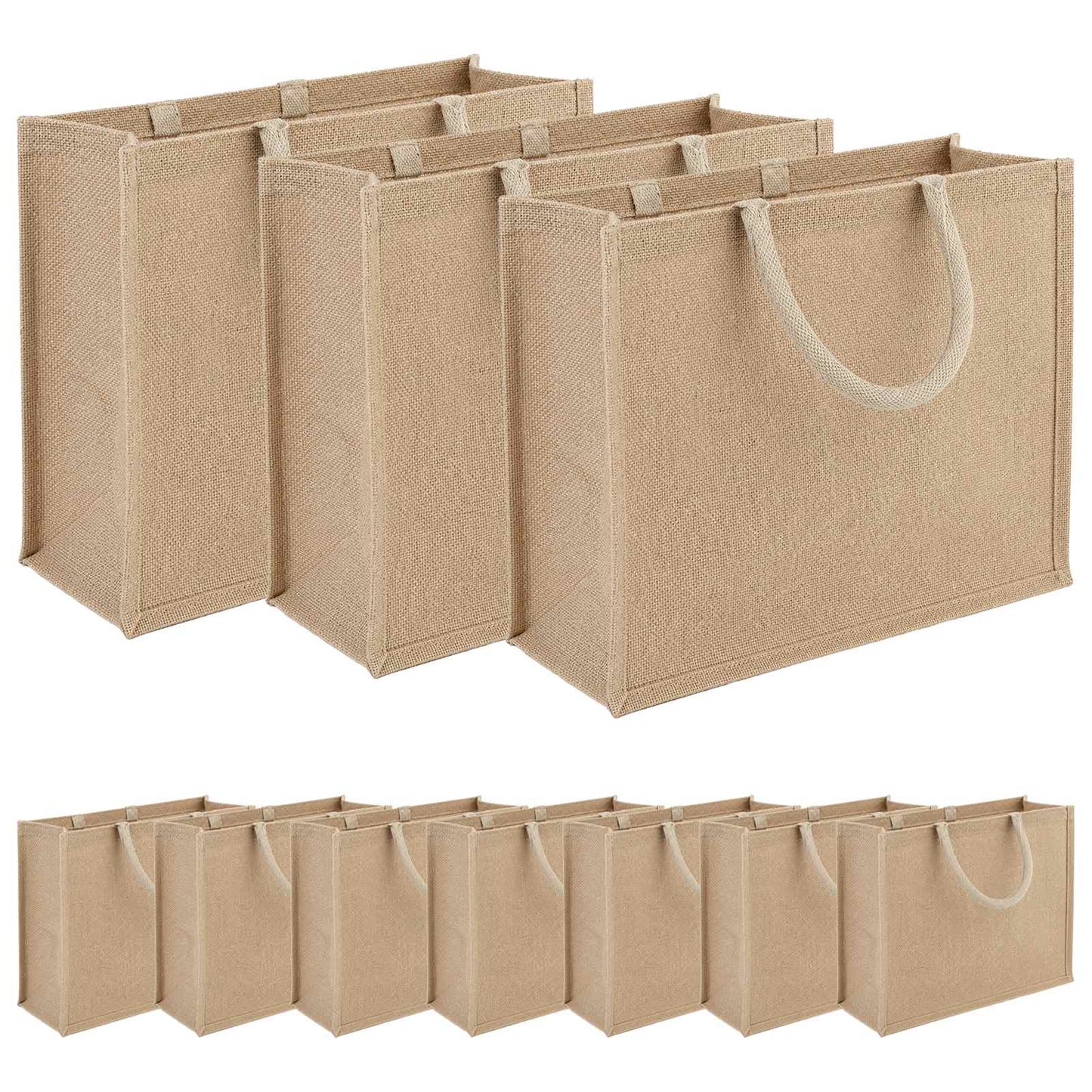 Jute tasker 10 pcs Naturfarvet 42 x 33 x 19 cm 100% Tossa Jute