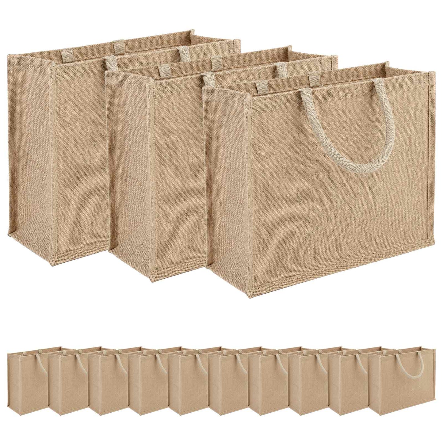 Jute tasker 50 Naturfarvet 42 x 33 x 19 cm 100% Tossa Jute