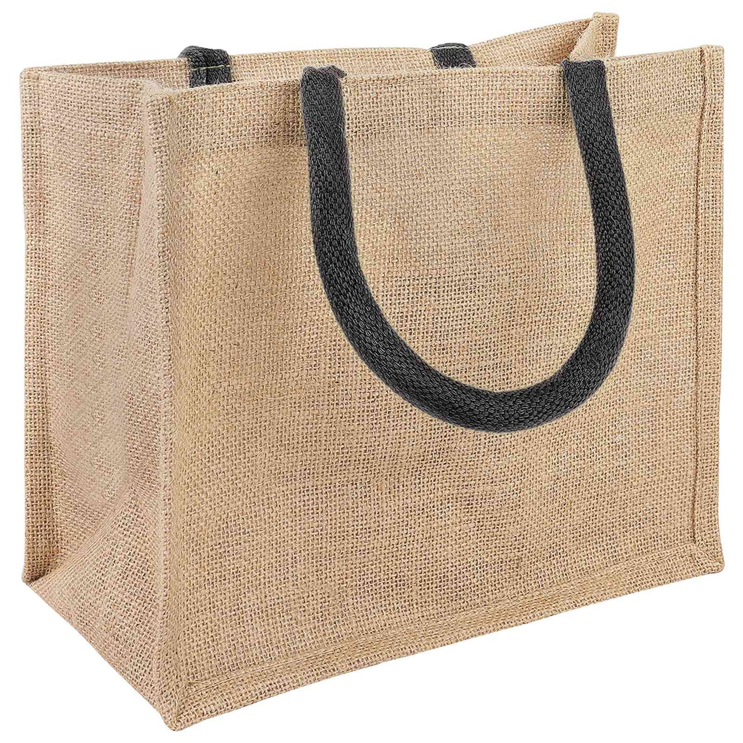 Jute tasker 10 Naturfarvet og sort 26 x 22 x 14 cm