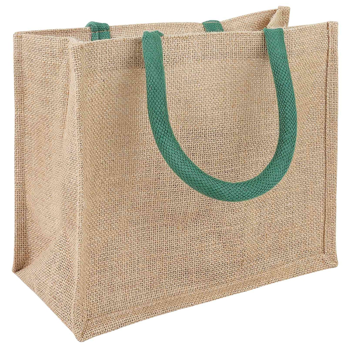 Jute tasker 5 Naturlig og Grøn 26 x 22 x 14 cm 100% Tossa Jute