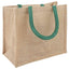 Jute tasker 10 Naturlig og Grøn 26 x 22 x 14 cm 100% Tossa Jute