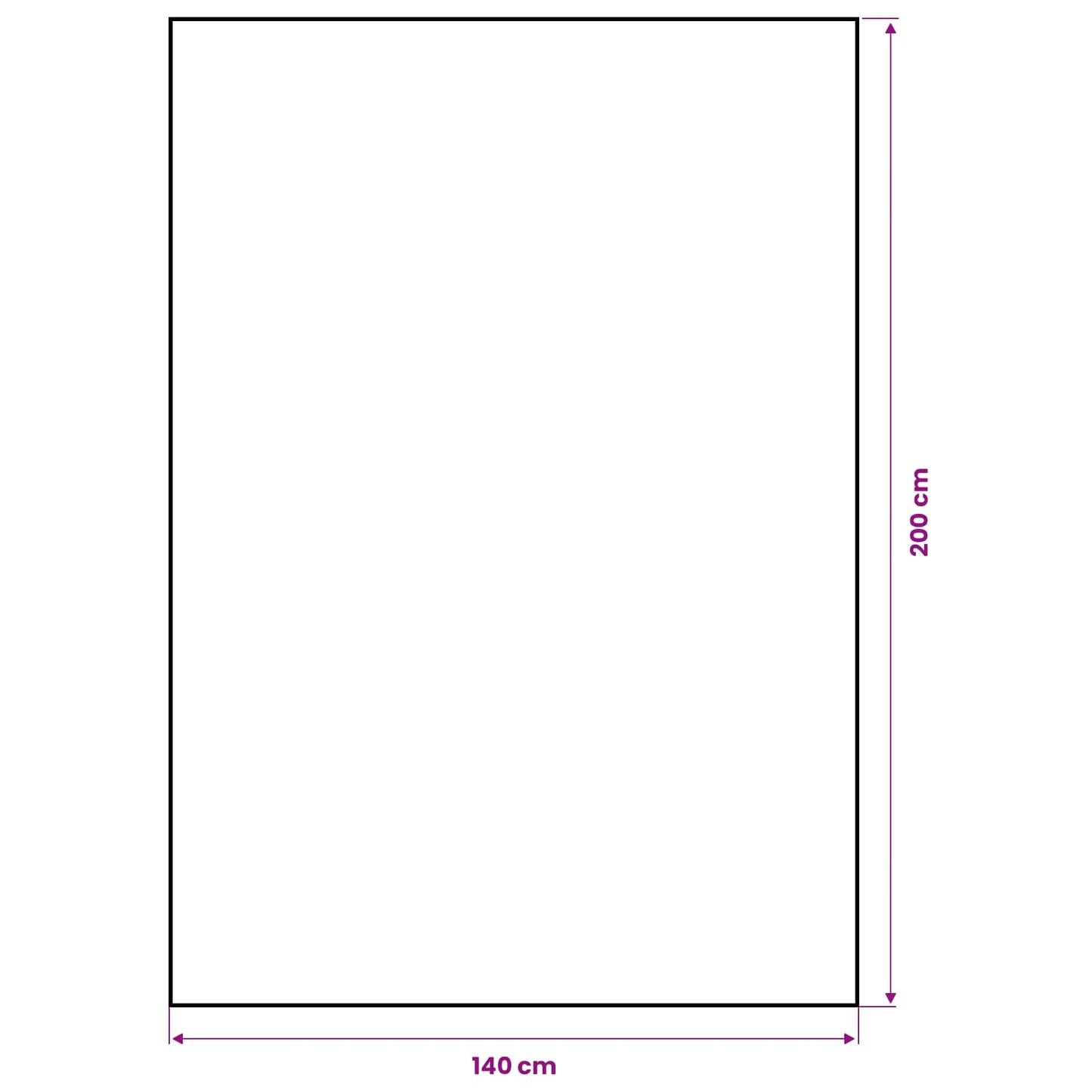 Jute Dækmotiv Naturfarvet 140 x 200 cm 100% Tossa Jute
