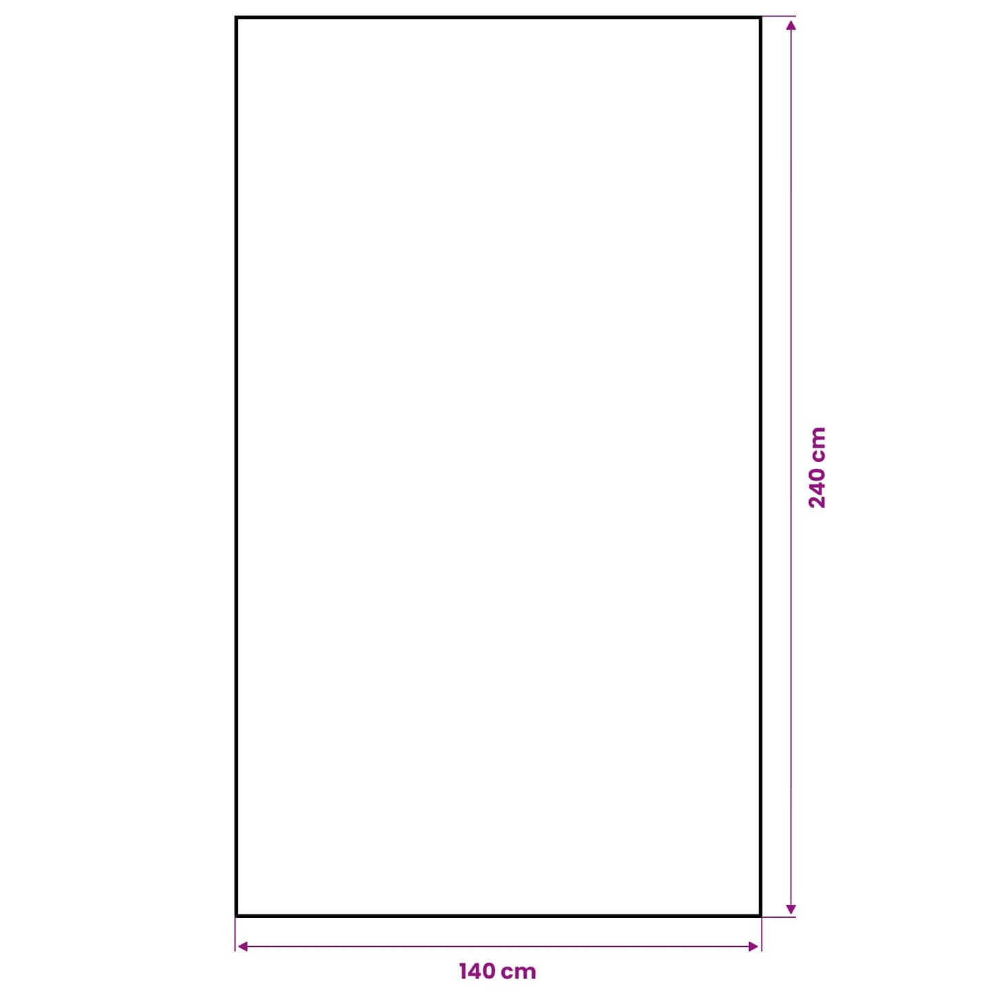 Jute Dækmotiv Naturfarvet 140 x 240 cm 100% Tossa Jute