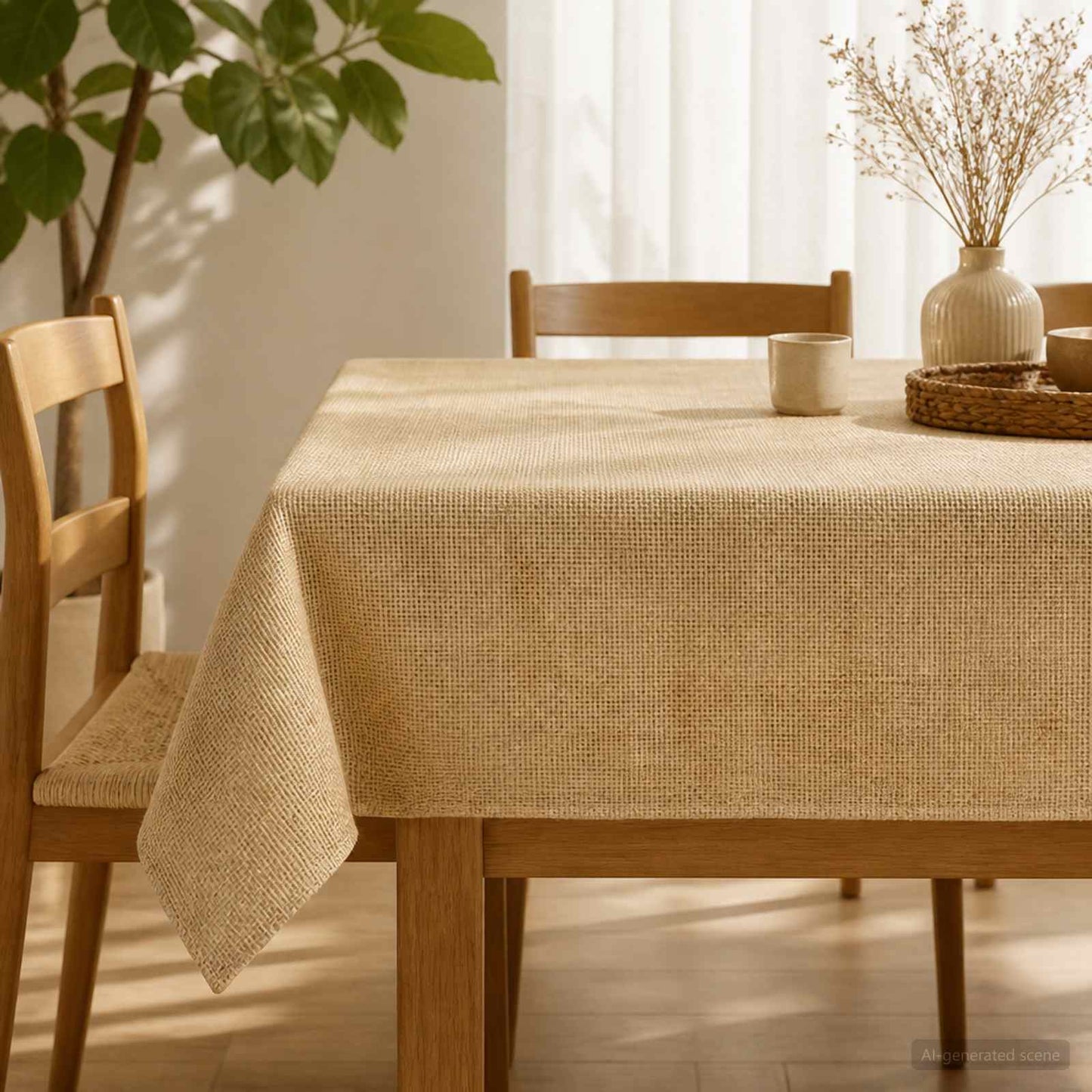 Jute Dækmotiv Naturfarvet 160 x 270 cm 100% Tossa Jute