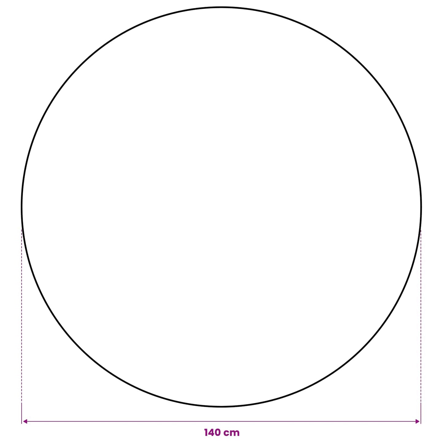 Jute Dækmotiv Naturfarvet Ø 140 cm 100% Tossa Jute
