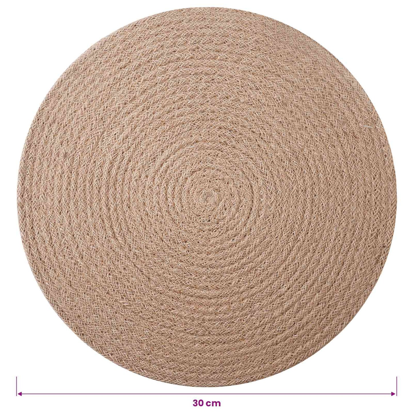Jute dækkeservietter 50 stk. Naturfarvet 100% Tossa jute