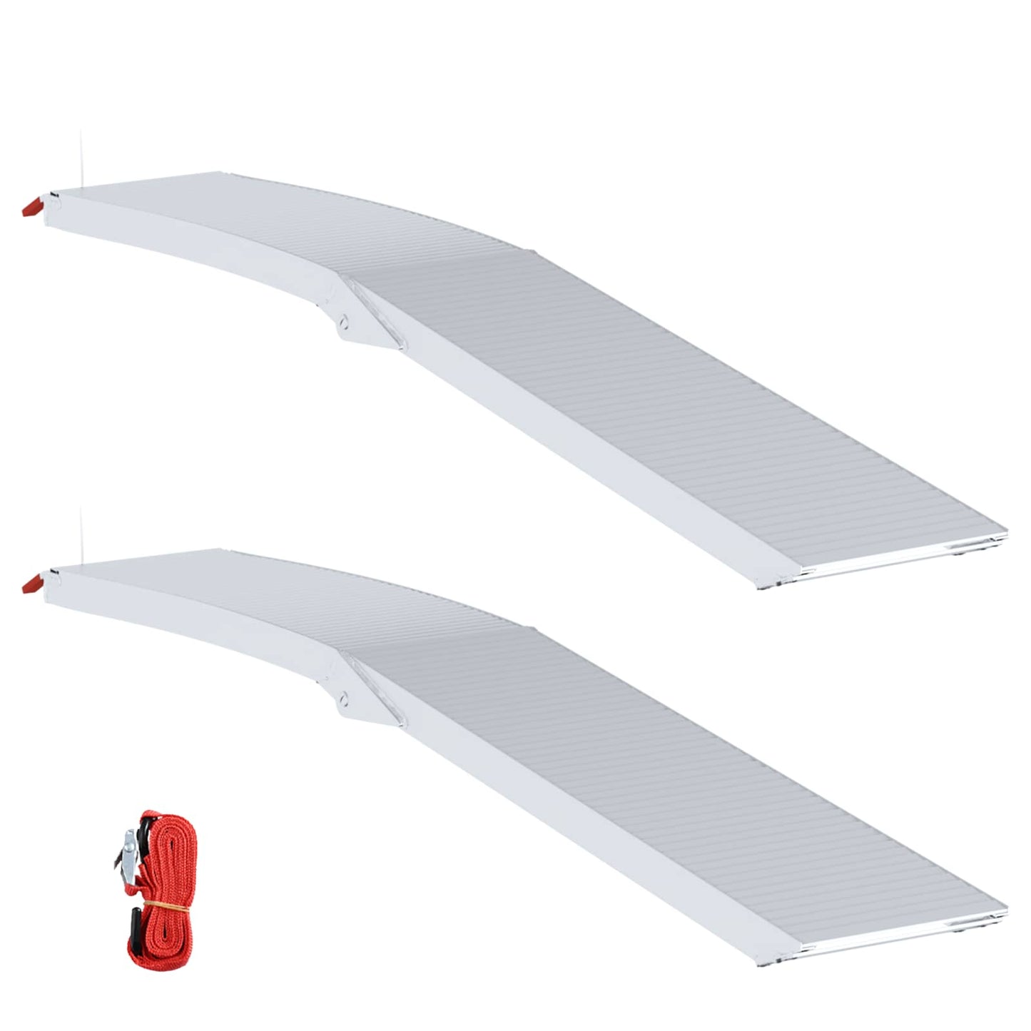 Motorcykelrampe 680 kg 2 pcs Sølv 205 x 28 x 5 cm Aluminium