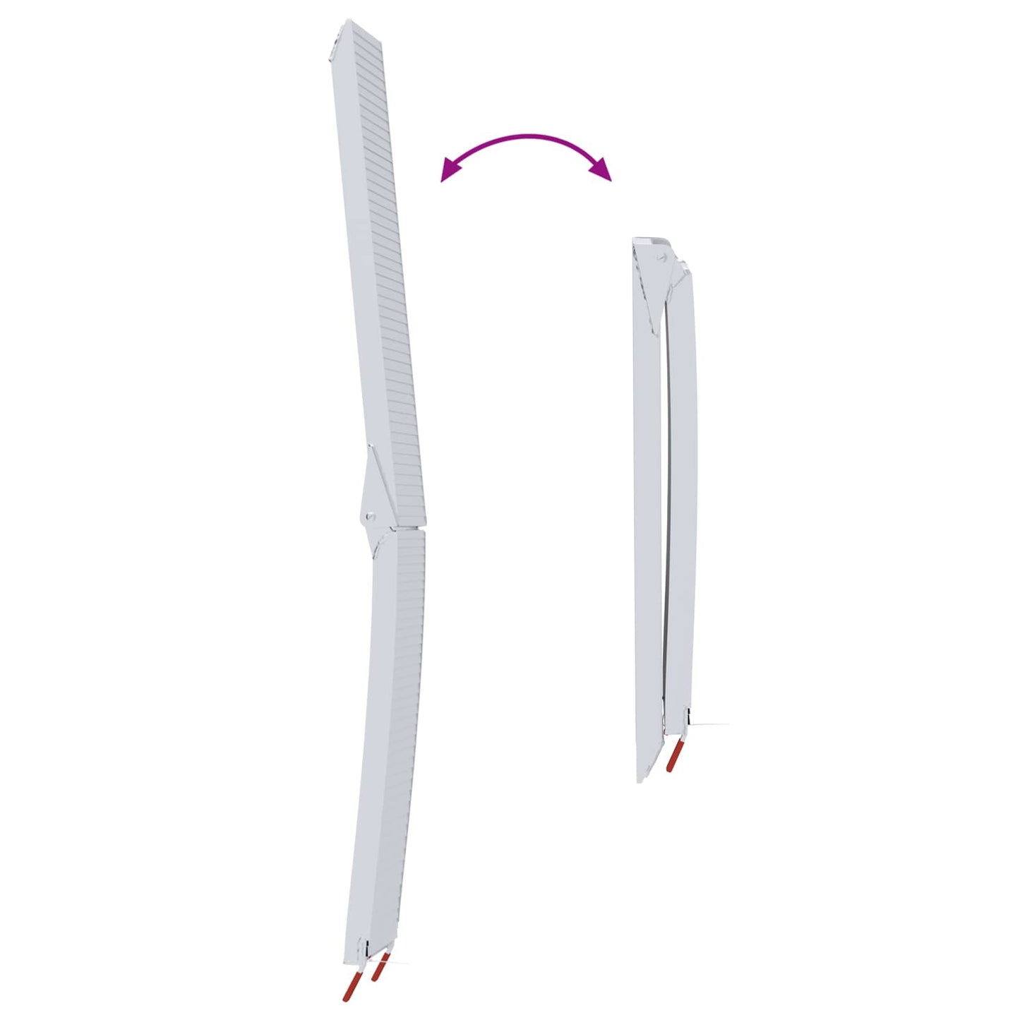 Motorcykelrampe 680 kg 2 pcs Sølv 205 x 28 x 5 cm Aluminium