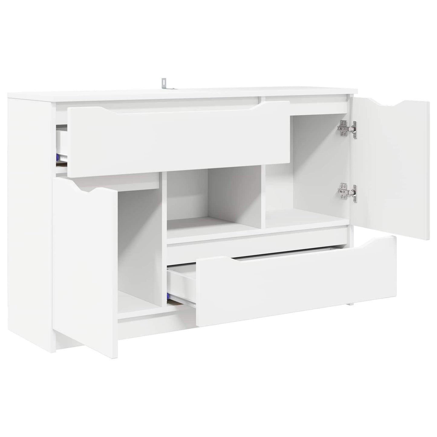 Sideboard med skuffe Hvid 100 x 30 x 65,6 Konstrueret træ
