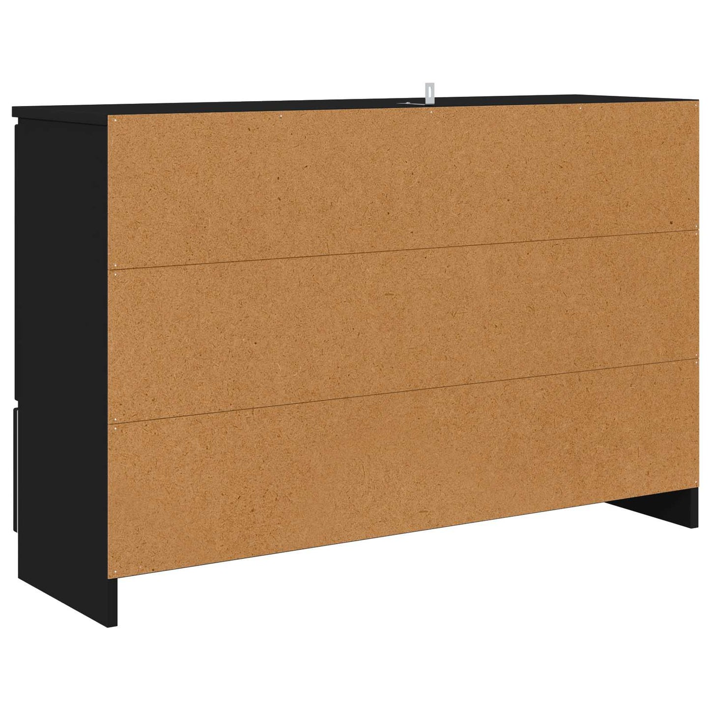 Sideboard med skuffe Sort 100 x 30 x 65,6 Konstrueret træ
