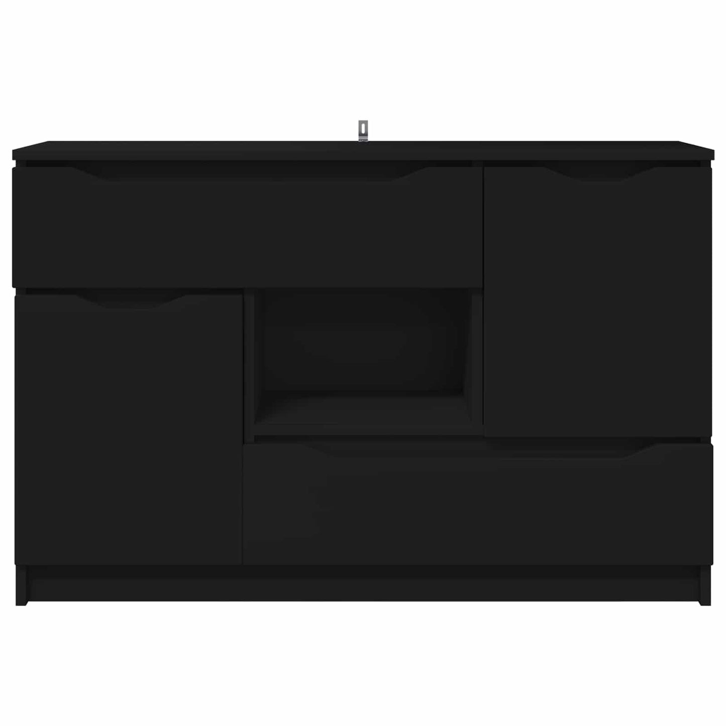 Sideboard med skuffe Sort 100 x 30 x 65,6 Konstrueret træ